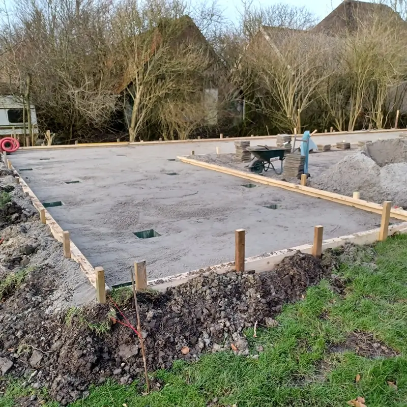 Fundering in tuin 2