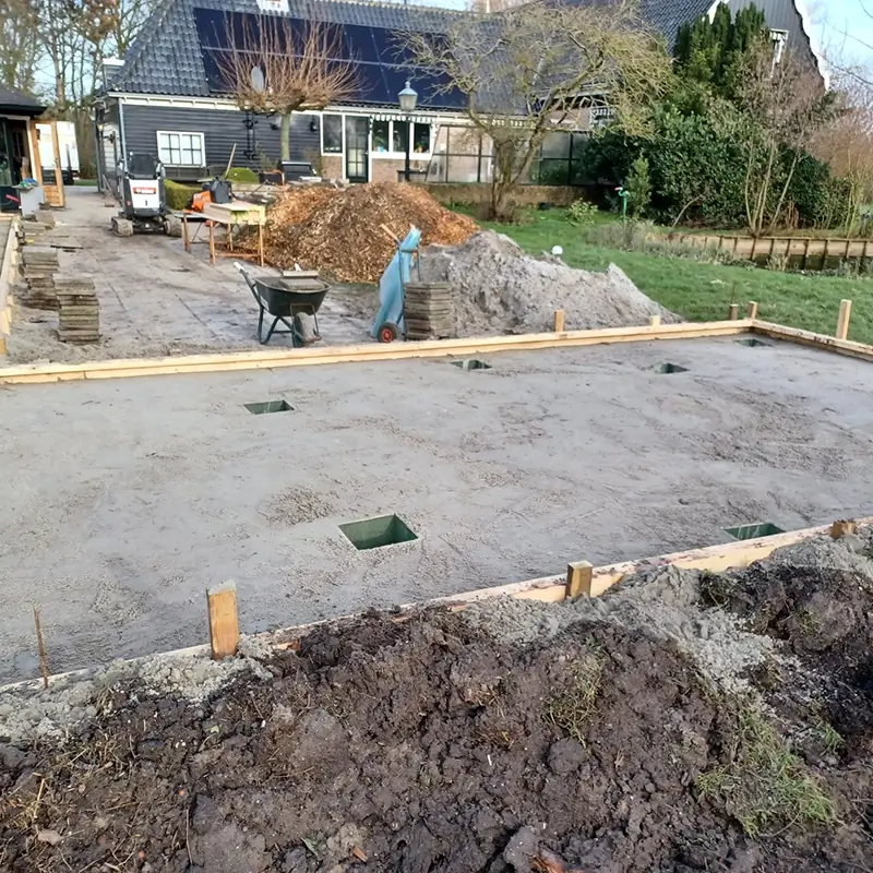 Fundering in tuin 3